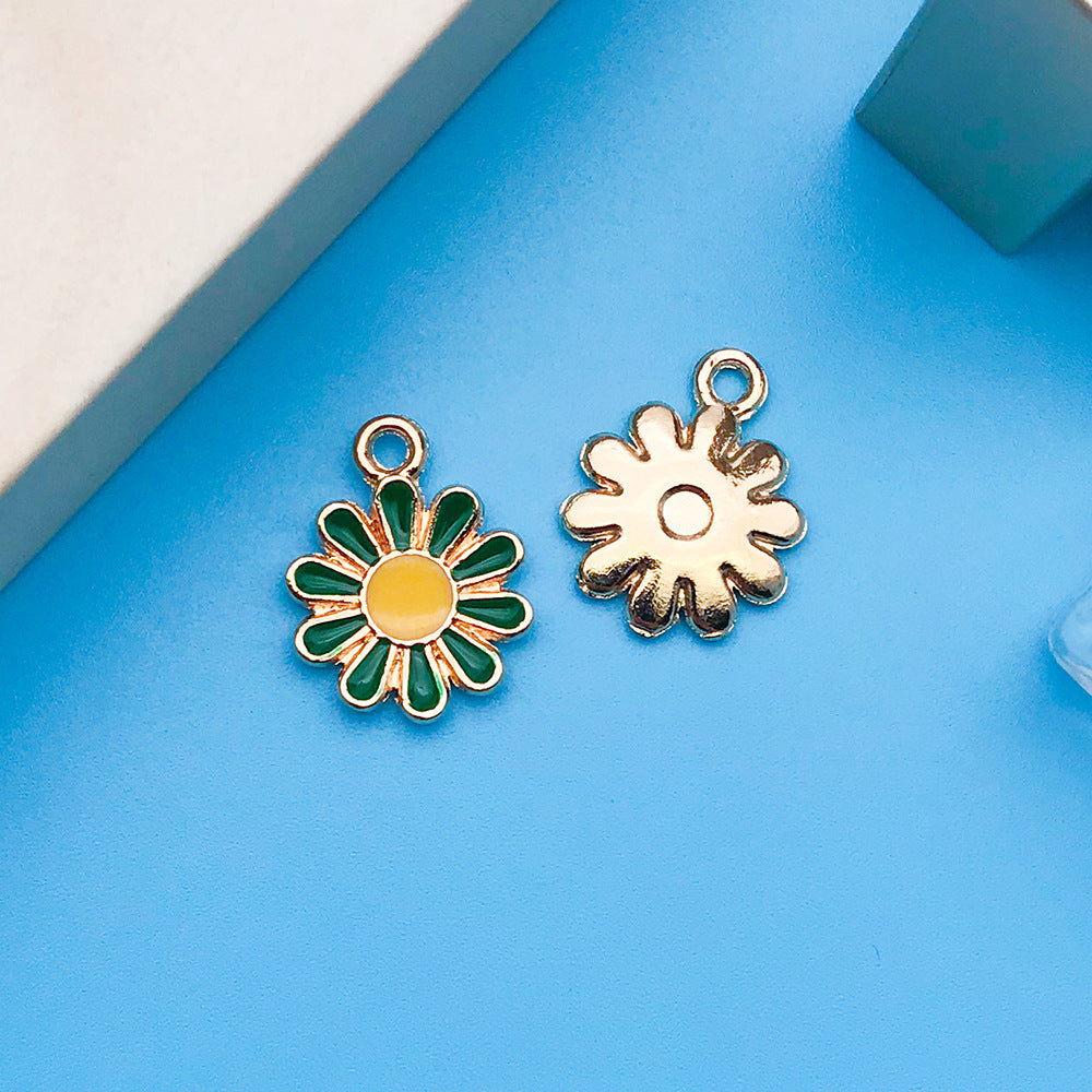 Wholesale Drip Oil Green Cartoon Plant Animal Alloy DIY Necklace Bracelet Pendant